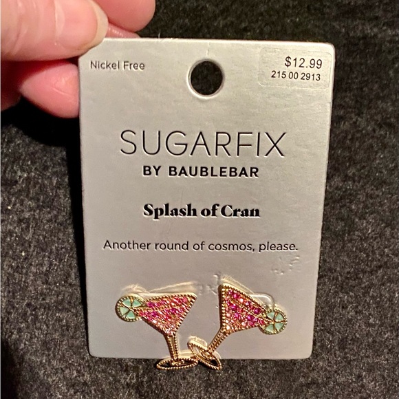 💥Sugarfix by Baublebar Splash of Cran Cocktail Earrings💥 NEW - Picture 2 of 5